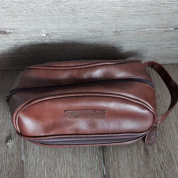 Penguin By Munsingwear Men's Toiletry Travel Bag Pouch Brown - Picture 2 of 8